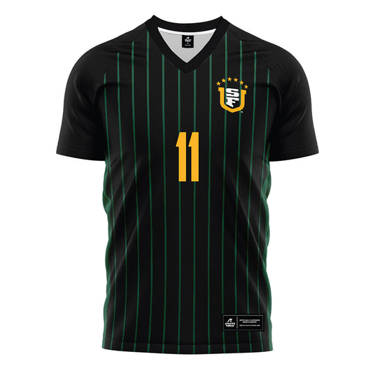 USFCA - NCAA Men's Soccer : Chris Maldonado - Black Soccer Jersey-0
