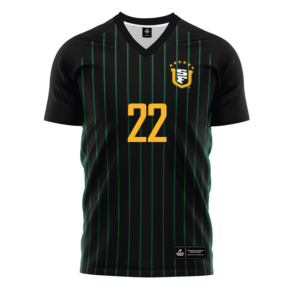 USFCA - NCAA Men's Soccer : Ben Norris - Black Soccer Jersey-0