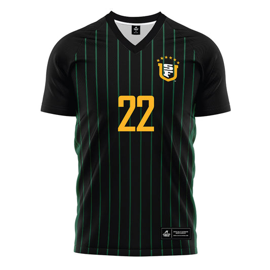 USFCA - NCAA Men's Soccer : Ben Norris - Black Soccer Jersey-0