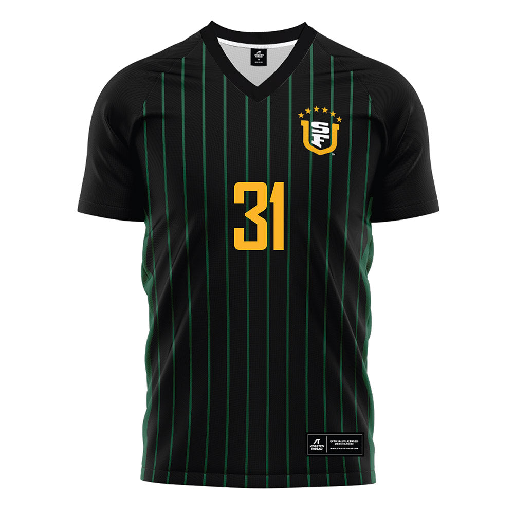 USFCA - NCAA Men's Soccer : Marco Trufelli-Smith - Black Soccer Jersey-0