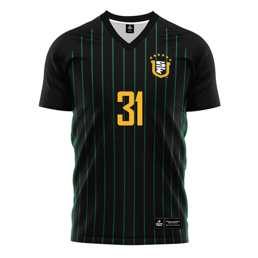 USFCA - NCAA Men's Soccer : Marco Trufelli-Smith - Black Soccer Jersey-0
