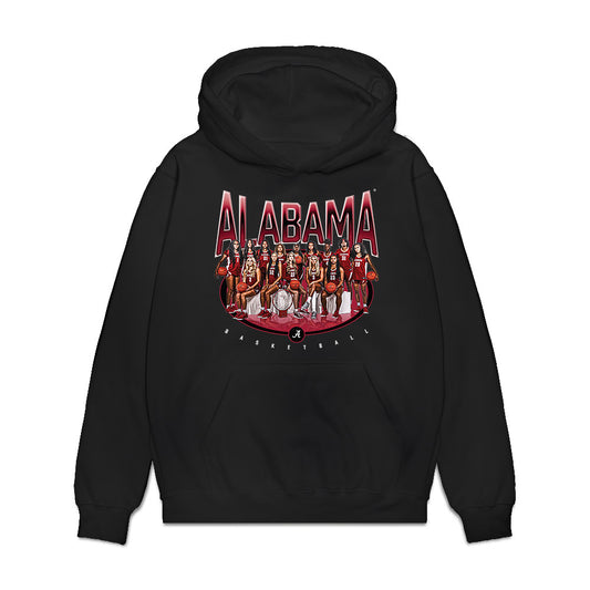 Alabama - NCAA Women's Basketball : - Team Collage Premium Hooded Sweatshirt-0