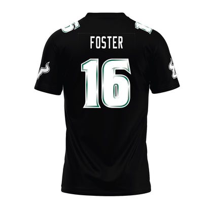USF - NCAA Football : Teddy Foster - Black Premium Football Jersey-1