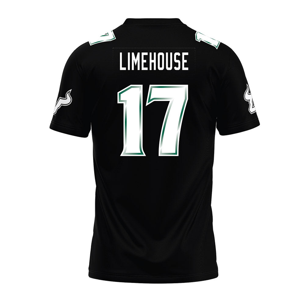 USF - NCAA Football : Masiyah Limehouse - Black Premium Football Jersey-1