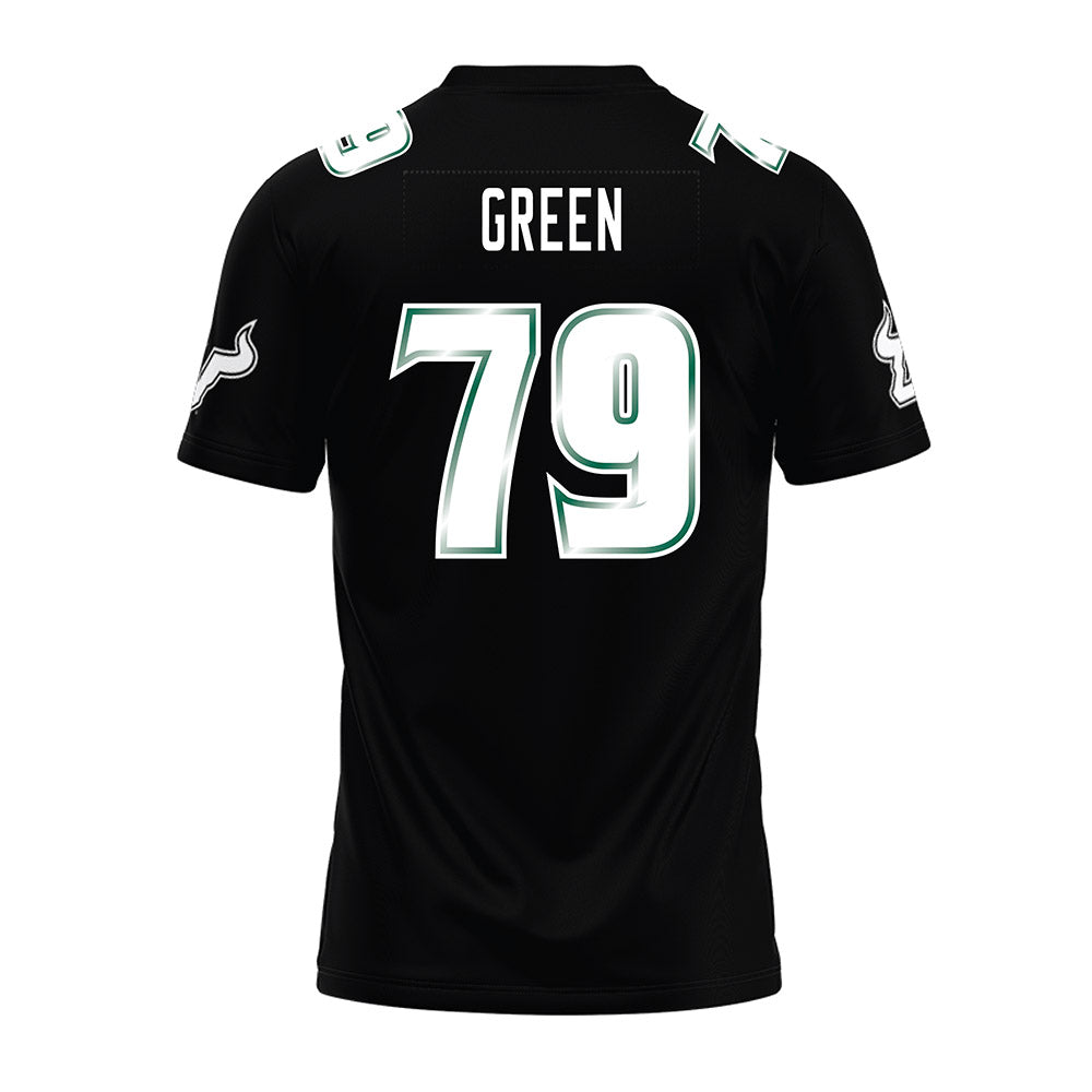 USF - NCAA Football : Ethan Green - Black Premium Football Jersey-1