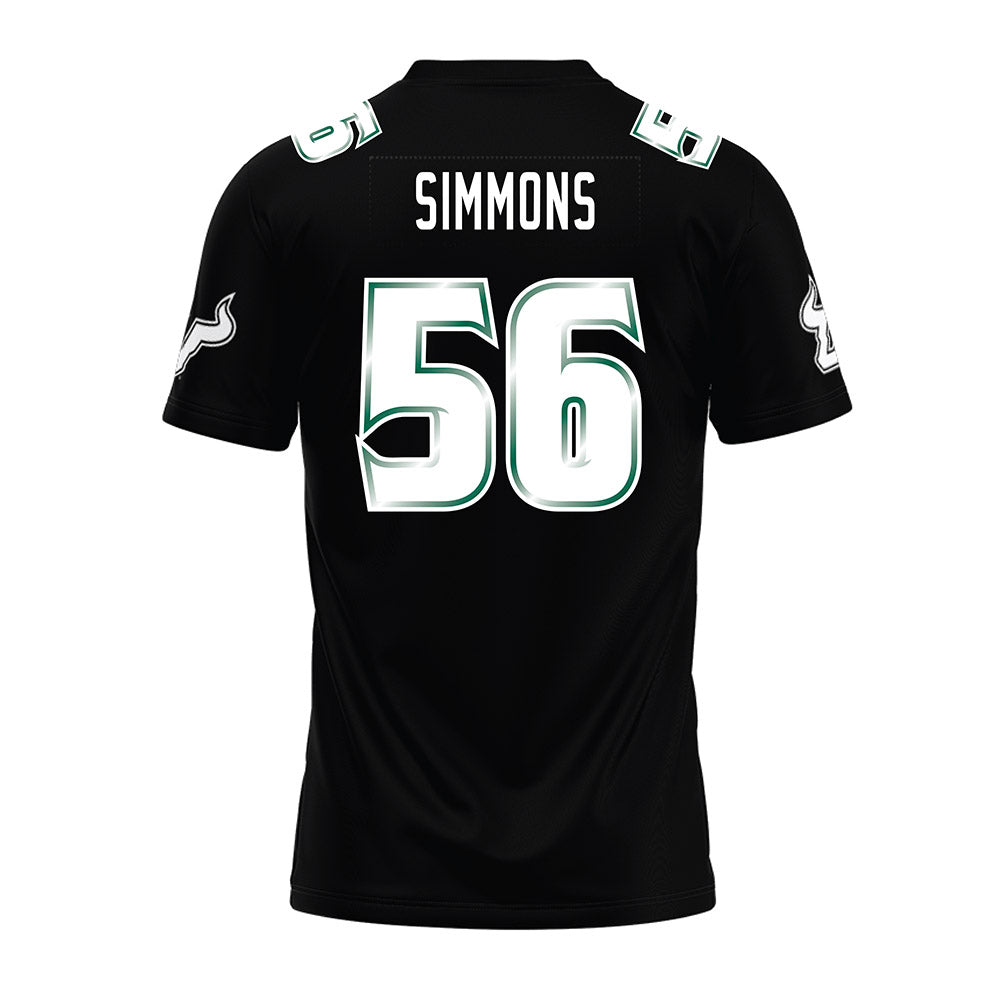 USF - NCAA Football : Terry Simmons - Black Premium Football Jersey-1