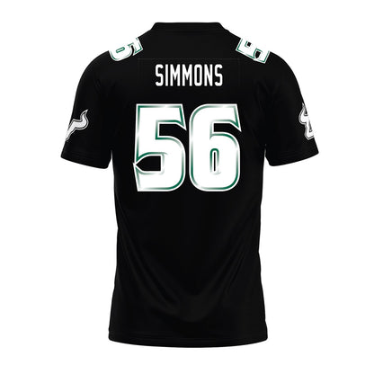USF - NCAA Football : Terry Simmons - Black Premium Football Jersey-1