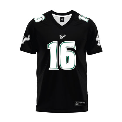USF - NCAA Football : Teddy Foster - Black Premium Football Jersey-0