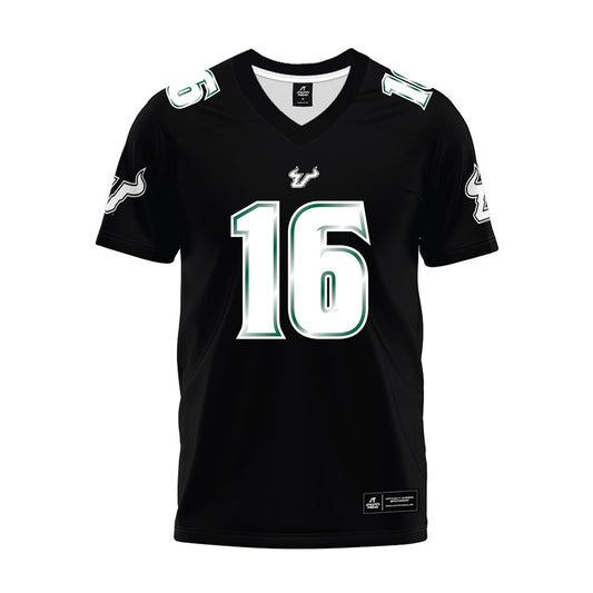 USF - NCAA Football : Teddy Foster - Black Premium Football Jersey-0