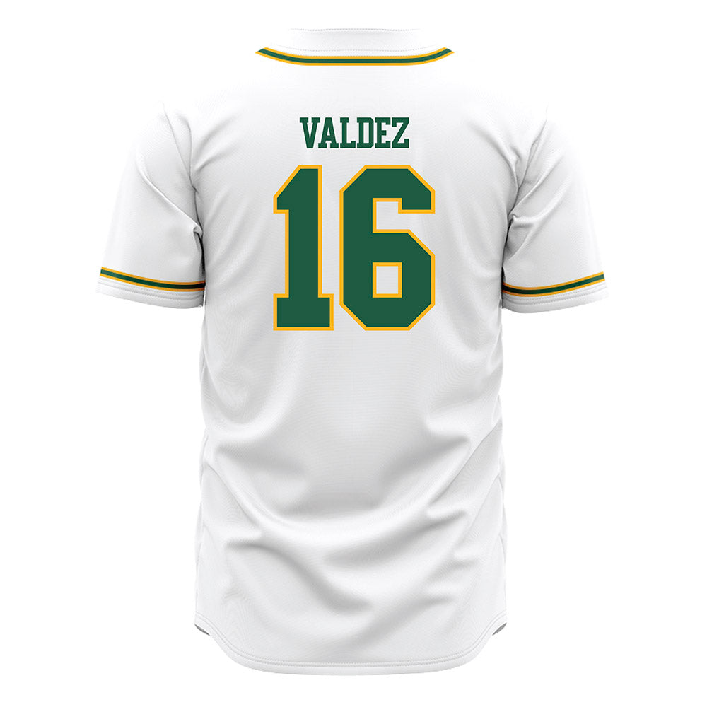 USFCA - NCAA Baseball : Adrian Valdez - White Jersey-1