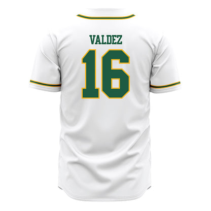USFCA - NCAA Baseball : Adrian Valdez - White Jersey-1