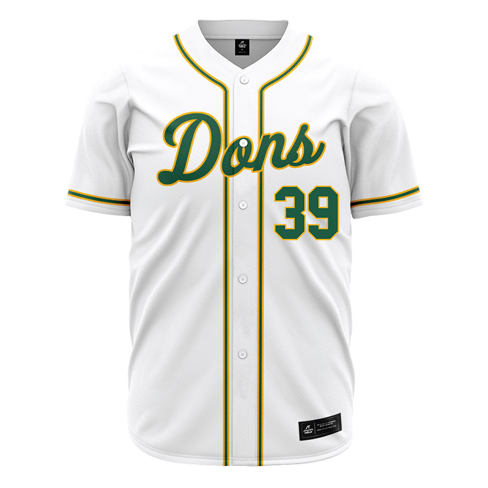 USFCA - NCAA Baseball : Alan Gonzalez - White Jersey-0