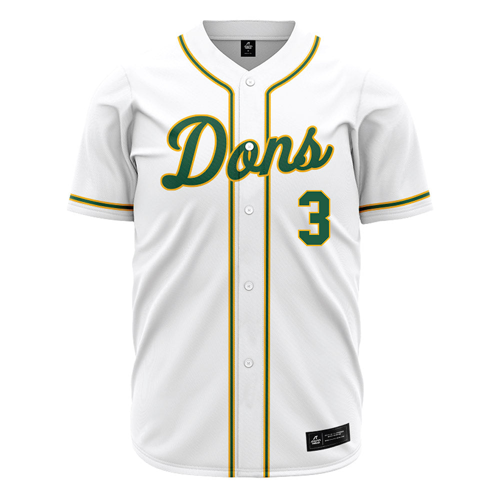 USFCA - NCAA Baseball : Zach Nagy - White Jersey-0