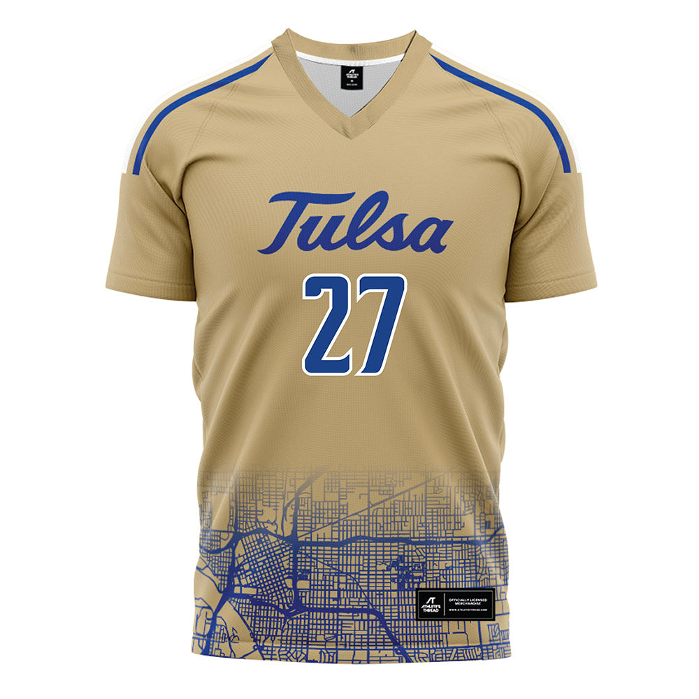 Tulsa - NCAA Men's Soccer : Ian McIntosh - Old Gold Soccer Jersey-0