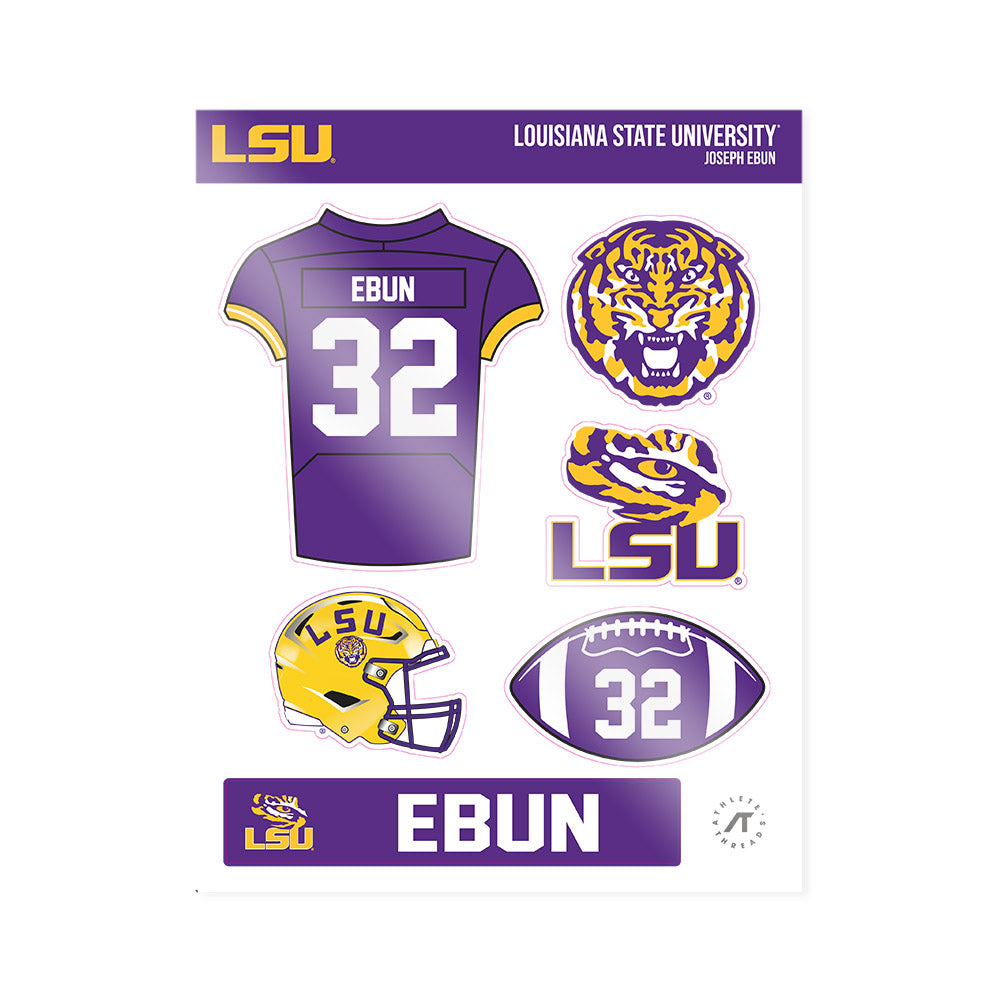 LSU - NCAA Football : Joseph Ebun - Sticker Sheet-0