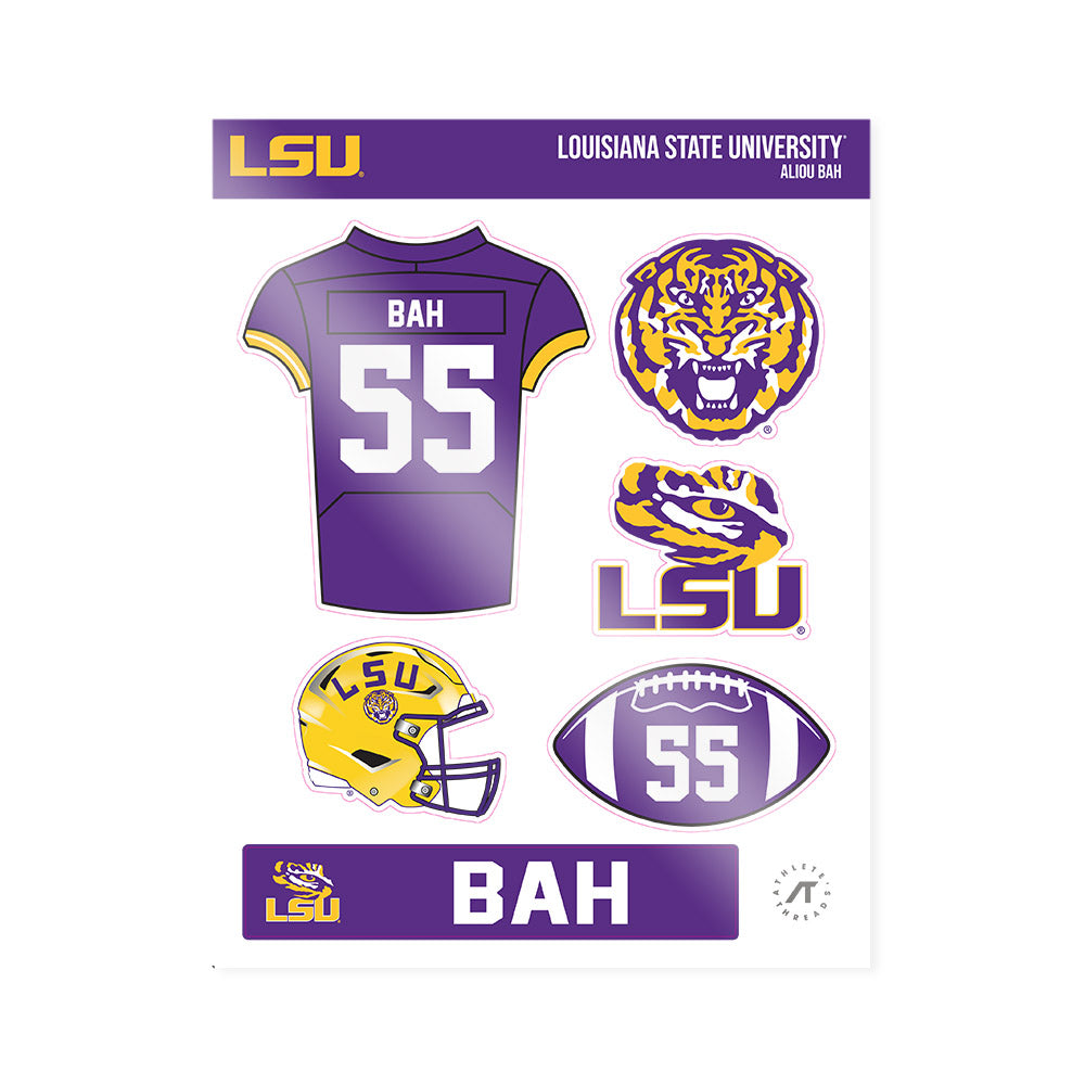 LSU - NCAA Football : Aliou Bah - Sticker Sheet-0