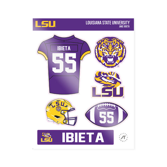 LSU - NCAA Football : Jake Ibieta - Sticker Sheet-0