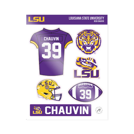 LSU - NCAA Football : Reid Chauvin - Sticker Sheet-0