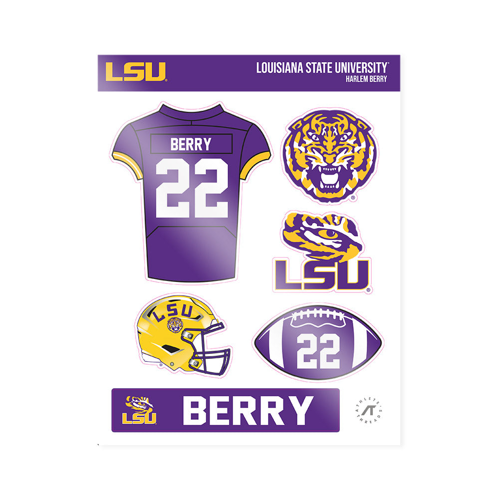 LSU - NCAA Football : Harlem Berry - Sticker Sheet-0