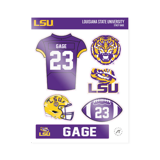 LSU - NCAA Football : Stacy Gage - Sticker Sheet-0