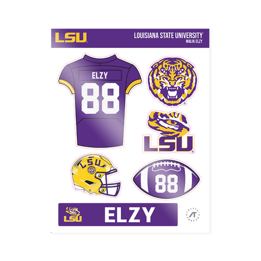 LSU - NCAA Football : Malik Elzy - Sticker Sheet-0