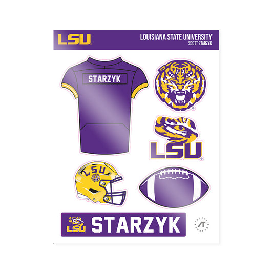LSU - NCAA Football : Scott Starzyk - Sticker Sheet-0