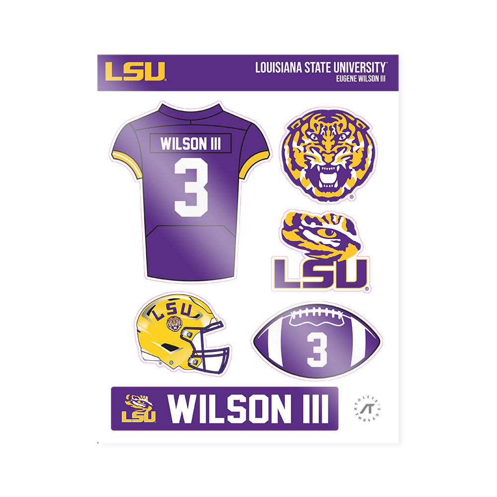 LSU - NCAA Football : Eugene Wilson III - Sticker Sheet-0