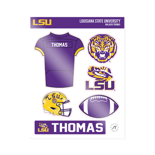 LSU - NCAA Football : Malachi Thomas - Sticker Sheet-0