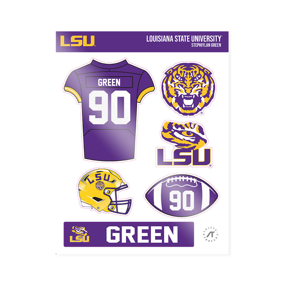 LSU - NCAA Football : Stephiylan Green - Sticker Sheet-0