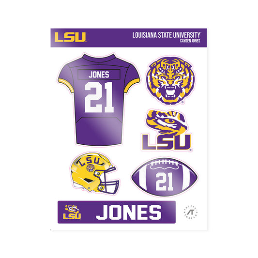 LSU - NCAA Football : Cayden Jones - Sticker Sheet-0