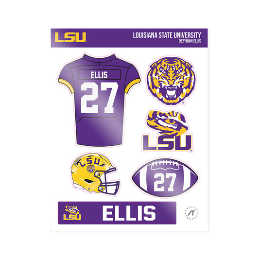 LSU - NCAA Football : Dezyrian Ellis - Sticker Sheet-0