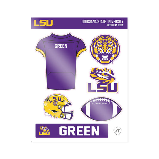 LSU - NCAA Football : Stephiylan Green - Sticker Sheet-0