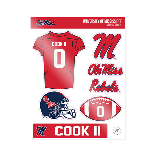 Ole Miss - NCAA Football : Johntay Cook II - Sticker Sheet-0