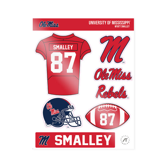 Ole Miss - NCAA Football : Wyatt Smalley - Sticker Sheet-0