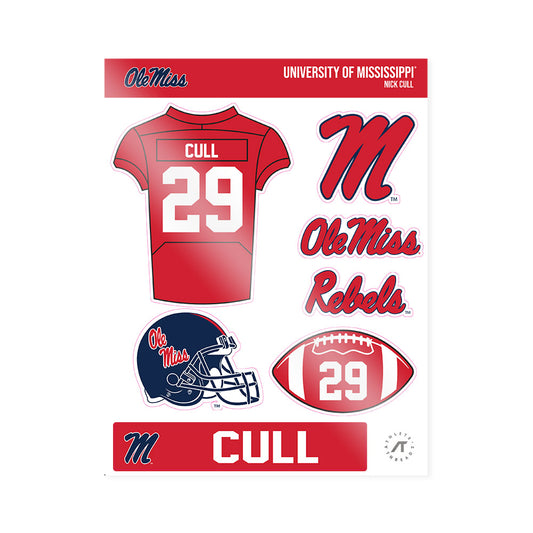 Ole Miss - NCAA Football : Nick Cull - Sticker Sheet-0