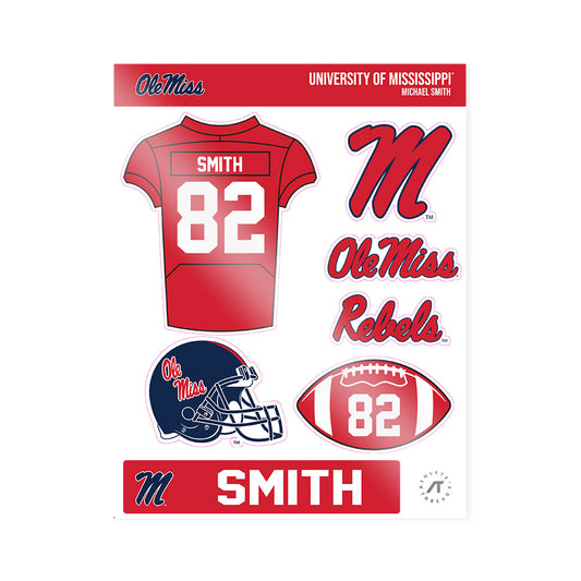 Ole Miss - NCAA Football : Michael Smith - Sticker Sheet-0