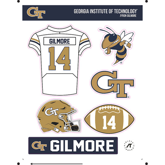 Georgia Tech - NCAA Football : Jyron Gilmore - Sticker Sheet-0