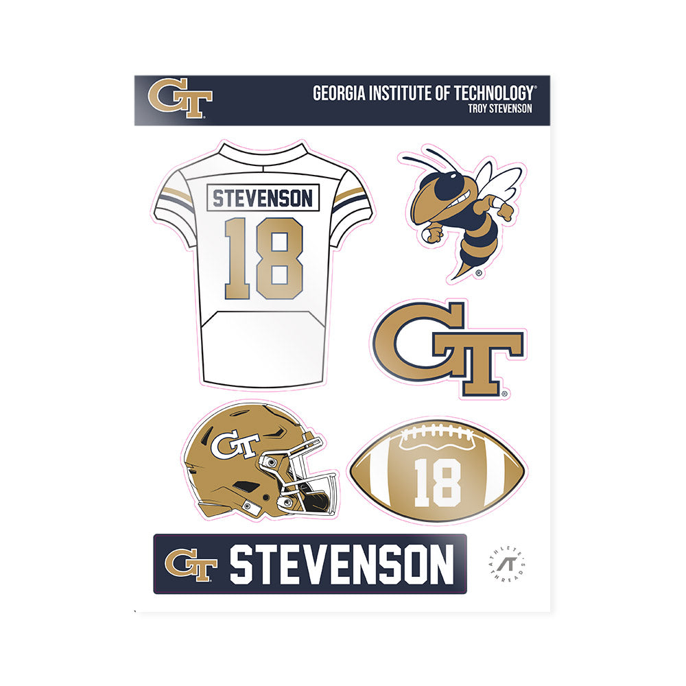 Georgia Tech - NCAA Football : Troy Stevenson - Sticker Sheet-0