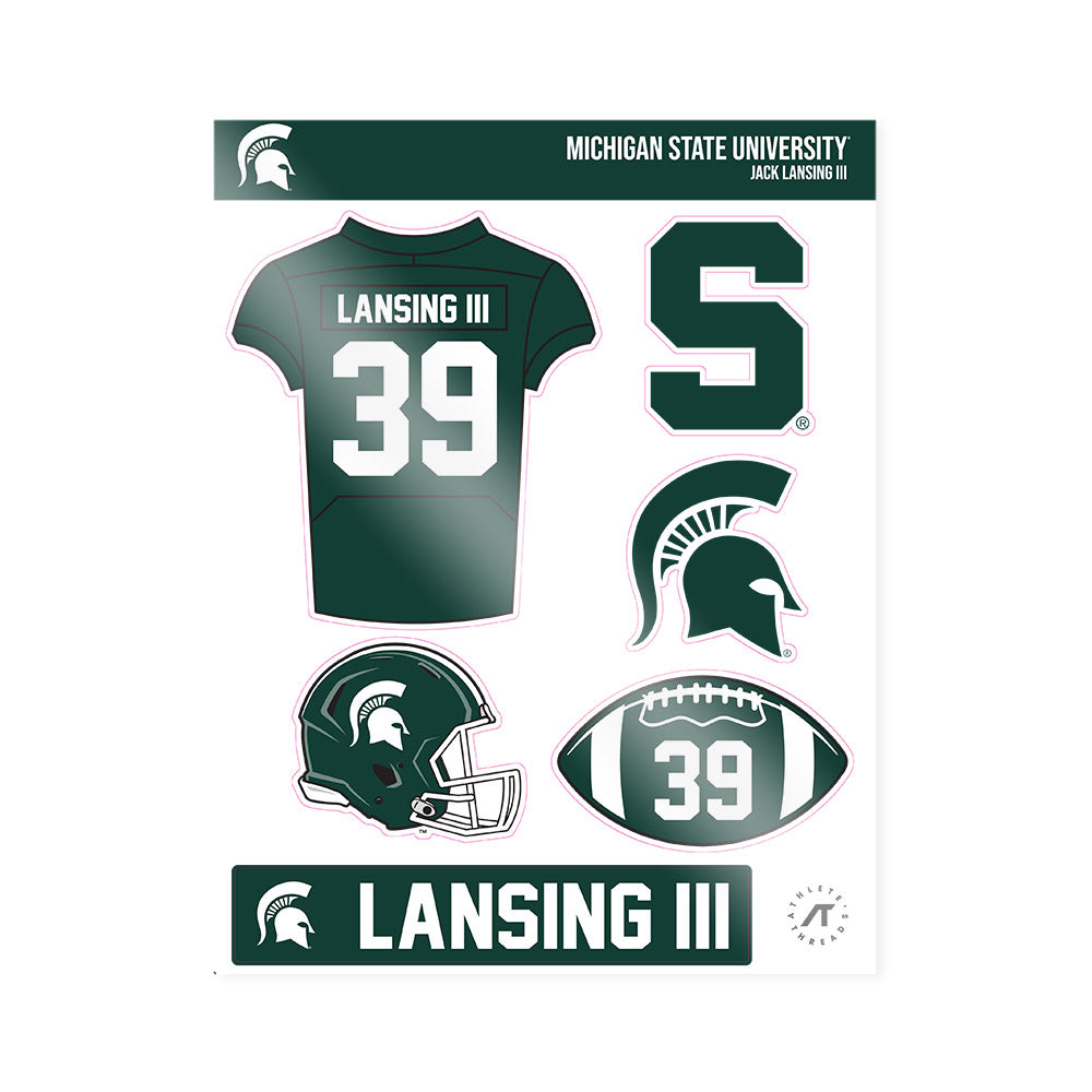 Michigan State - NCAA Football : Jack Lansing III - Sticker Sheet-0