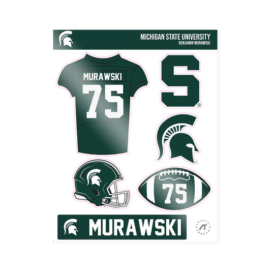 Michigan State - NCAA Football : Benjamin Murawski - Sticker Sheet-0
