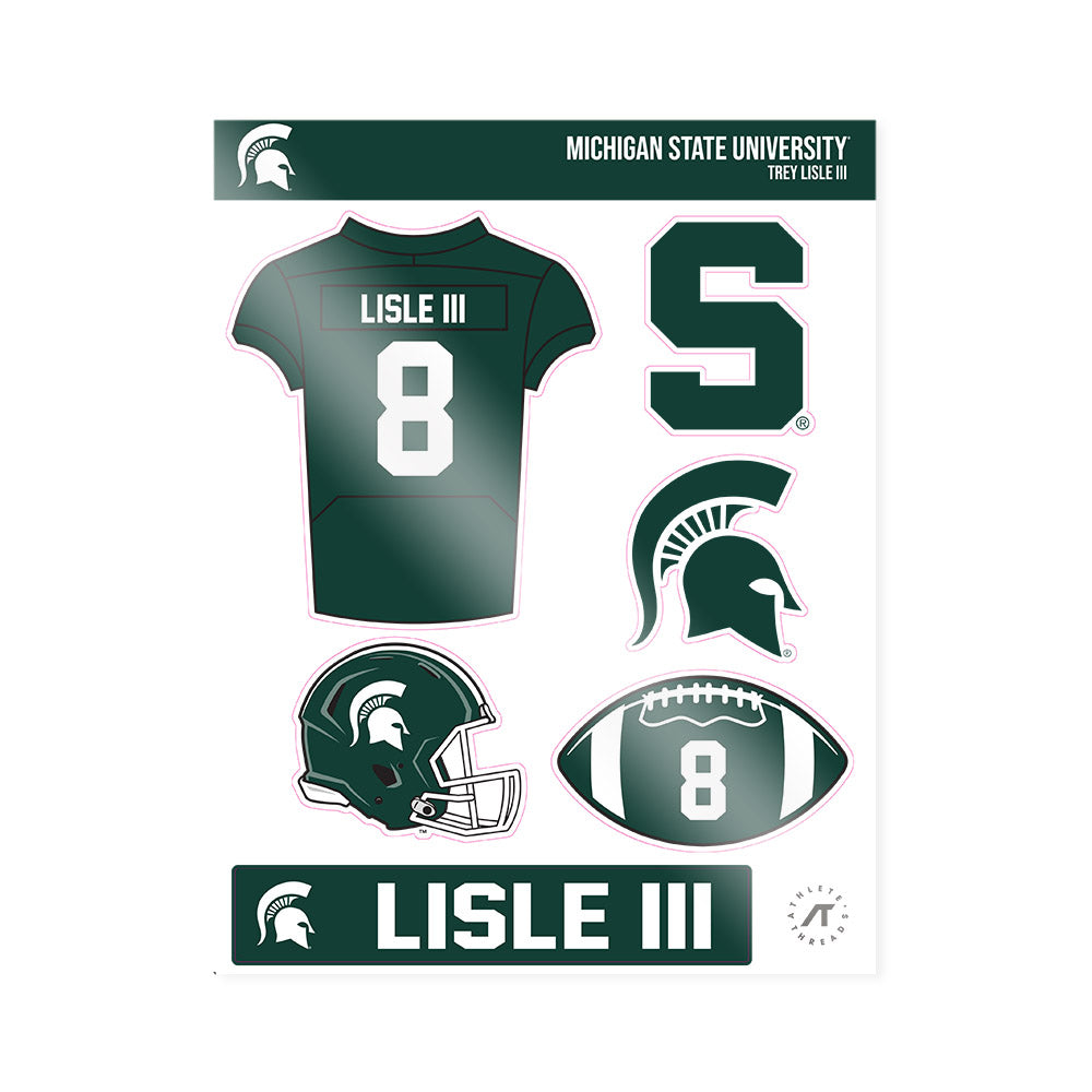 Michigan State - NCAA Football : Trey Lisle III - Sticker Sheet-0
