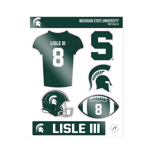 Michigan State - NCAA Football : Trey Lisle III - Sticker Sheet-0