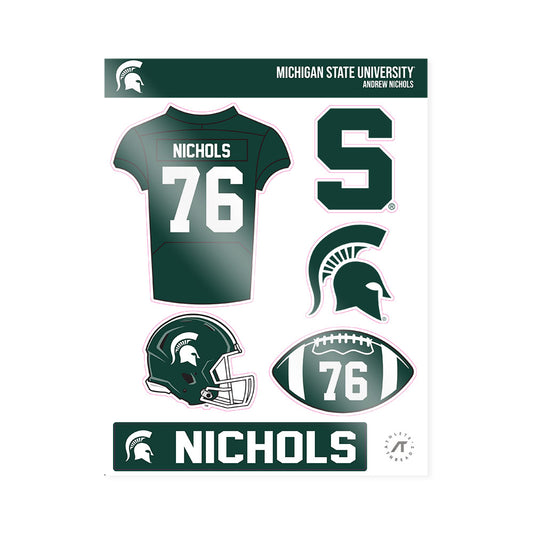 Michigan State - NCAA Football : Andrew Nichols - Sticker Sheet-0