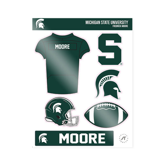 Michigan State - NCAA Football : Fredrick Moore - Sticker Sheet-0