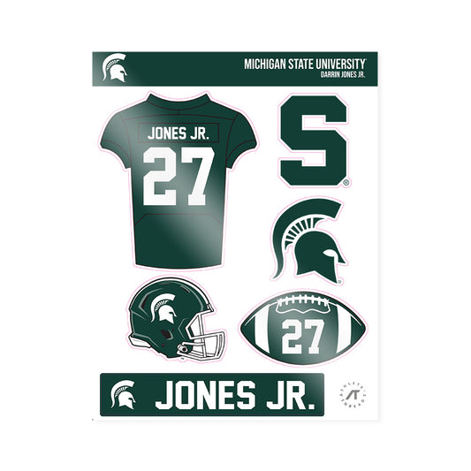 Michigan State - NCAA Football : Darrin Jones Jr. - Sticker Sheet-0