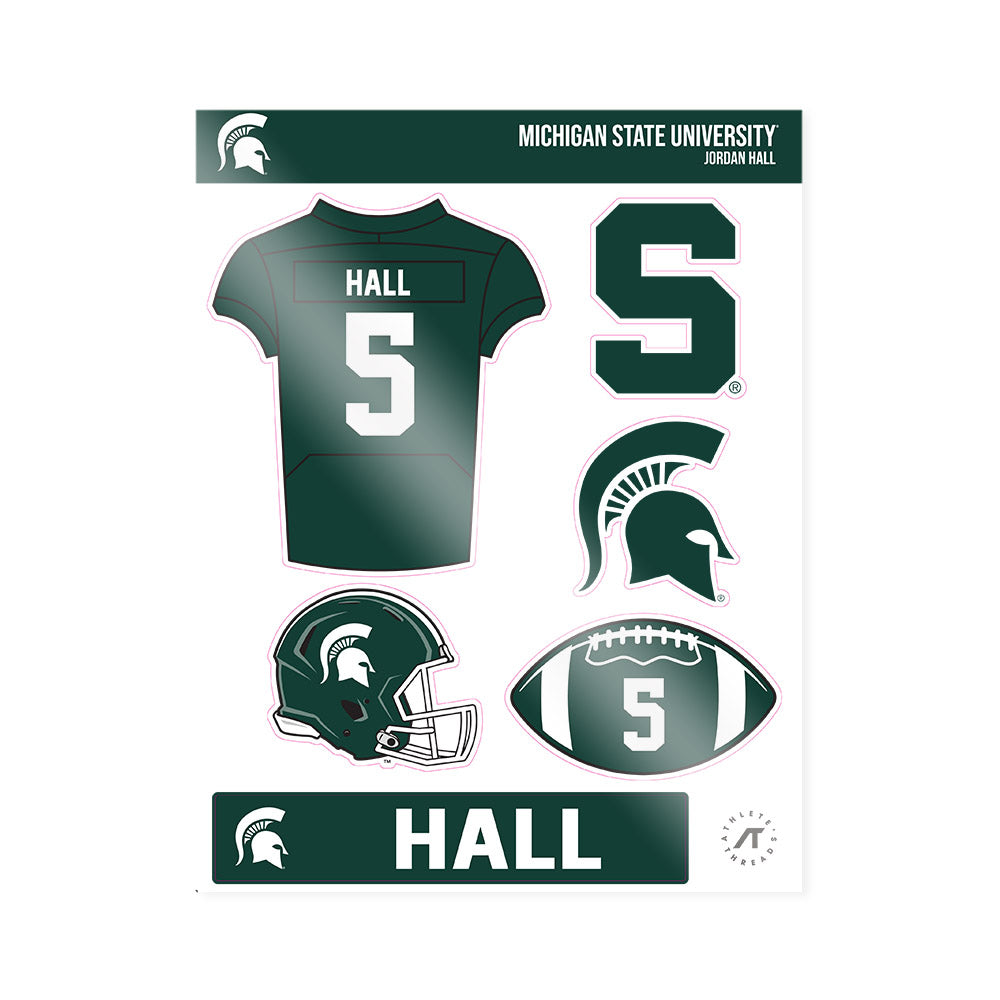 Michigan State - NCAA Football : Jordan Hall - Sticker Sheet-0