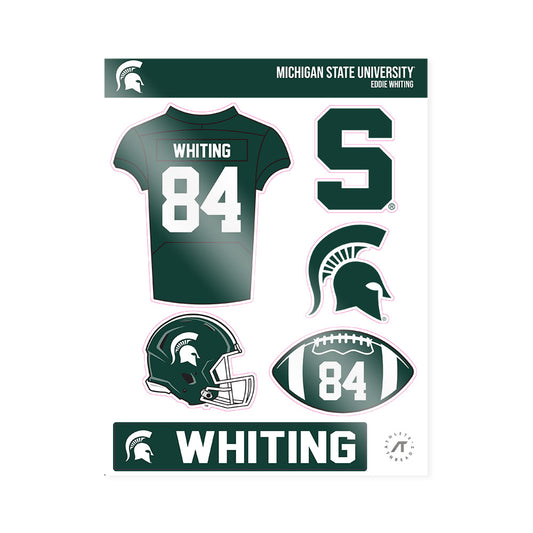 Michigan State - NCAA Football : Eddie Whiting - Sticker Sheet-0