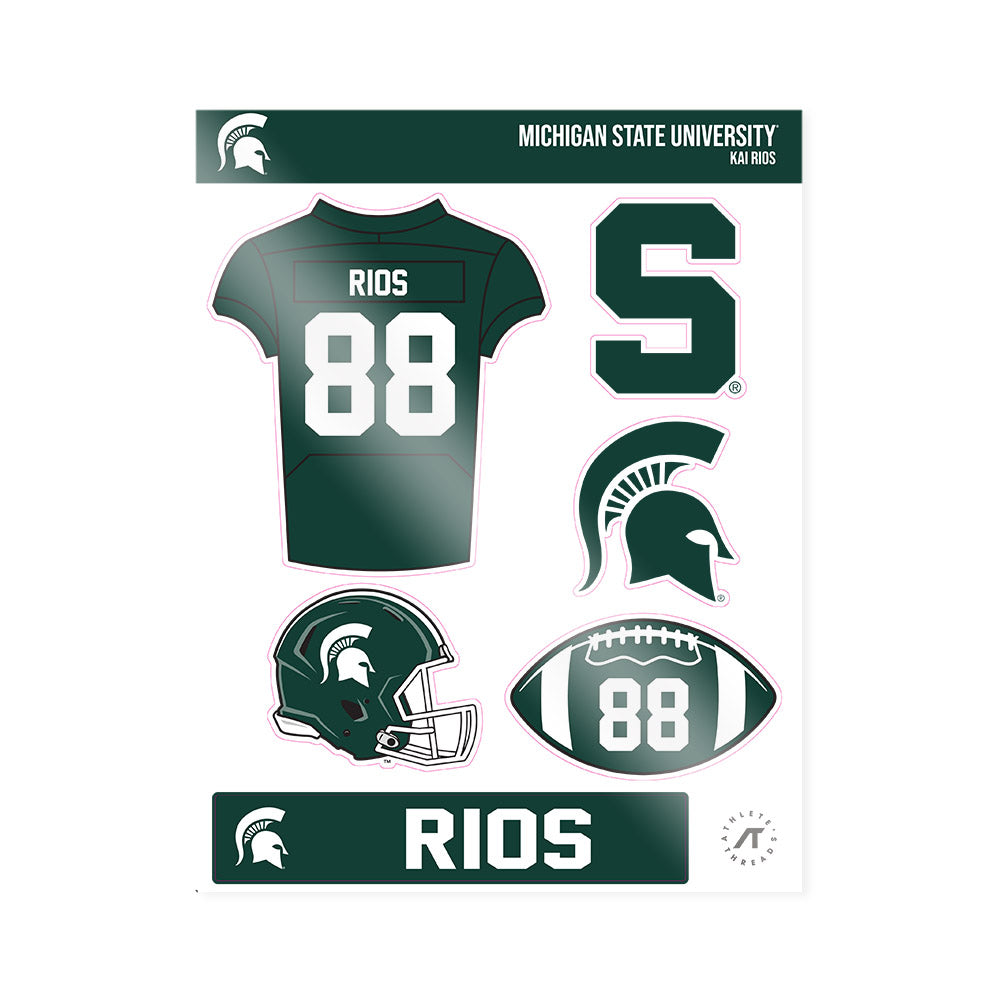 Michigan State - NCAA Football : Kai Rios - Sticker Sheet-0