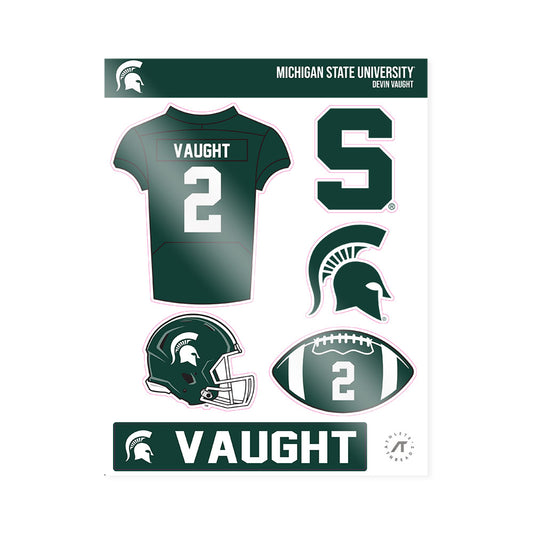 Michigan State - NCAA Football : Devin Vaught - Sticker Sheet-0