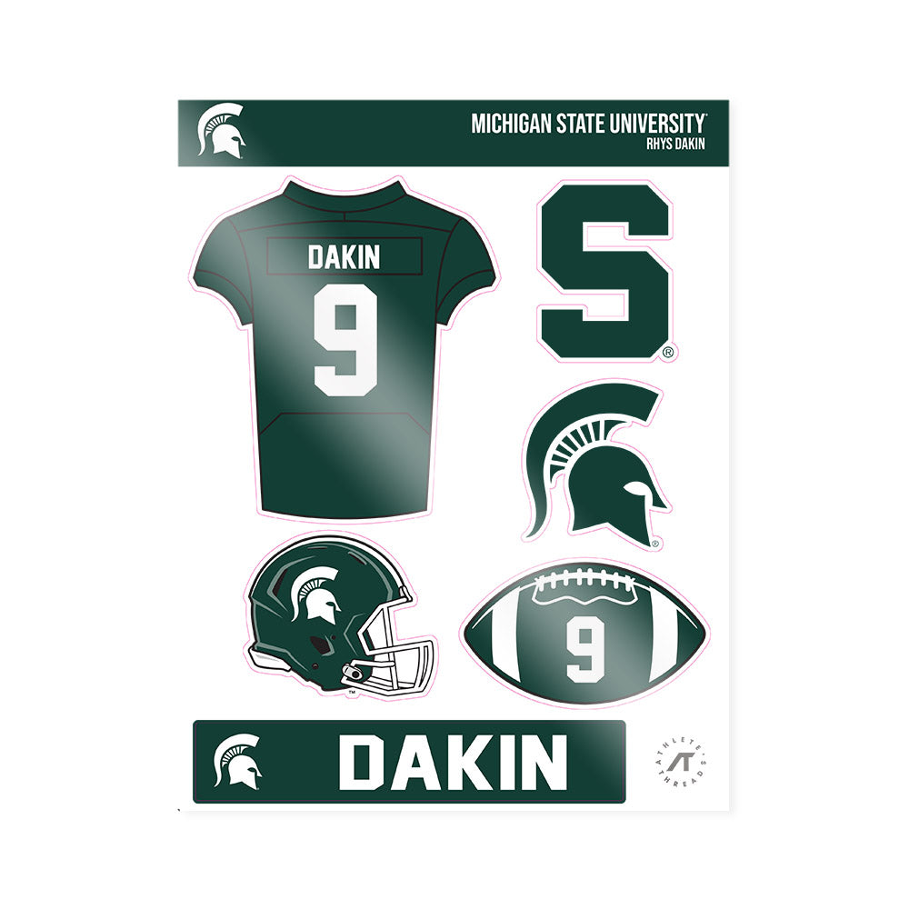 Michigan State - NCAA Football : Rhys Dakin - Sticker Sheet-0